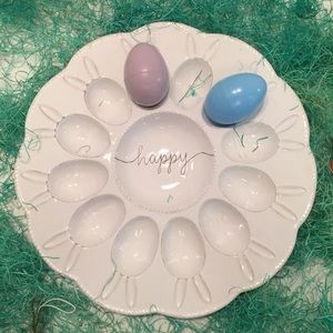 Mud Pie Easter Eggs Plate 🐔Deviled Eggs